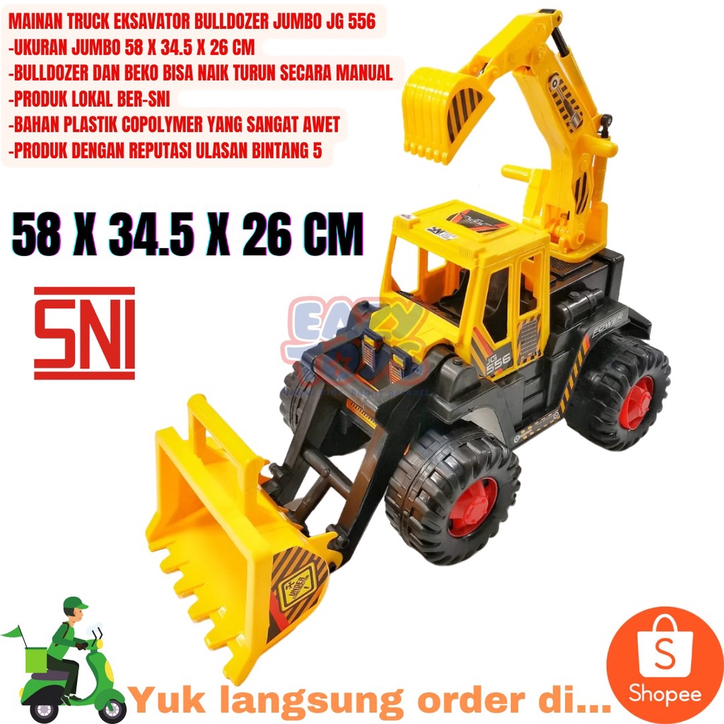 MAINAN MOBIL DORONG ANAK EXCAVATOR BEKO BESAR JG 556