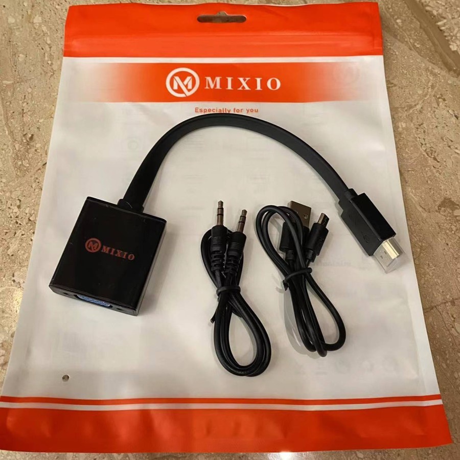 ACK (MIXIO ACK) - Adapter Converter HDMI to VGA with Audio &amp; Power