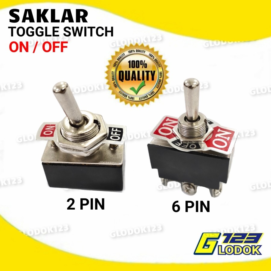 Saklar Switch Toggle Togle Tombol ON OFF 2 6 Pin Kaki