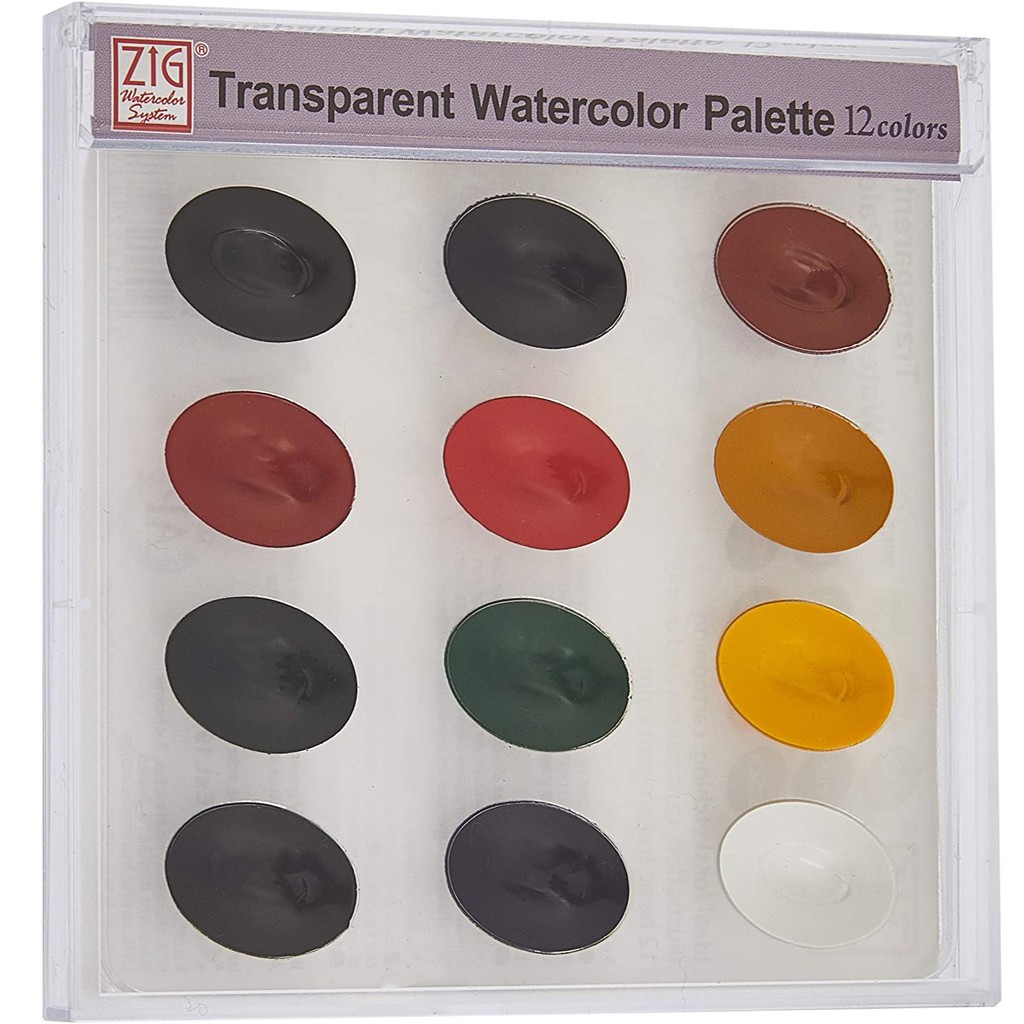 

ZIG KURETAKE WATER COLOUR SYSTEM TRANSPARENT SET 12 COLOURS