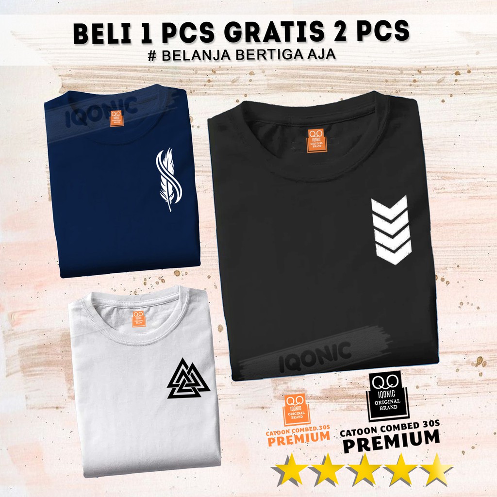 BELI 1 OR 3 PCS Kaos Distro Pria - Kaos Wanita - UNISEX - KatunTebal PREMIUM - SSB