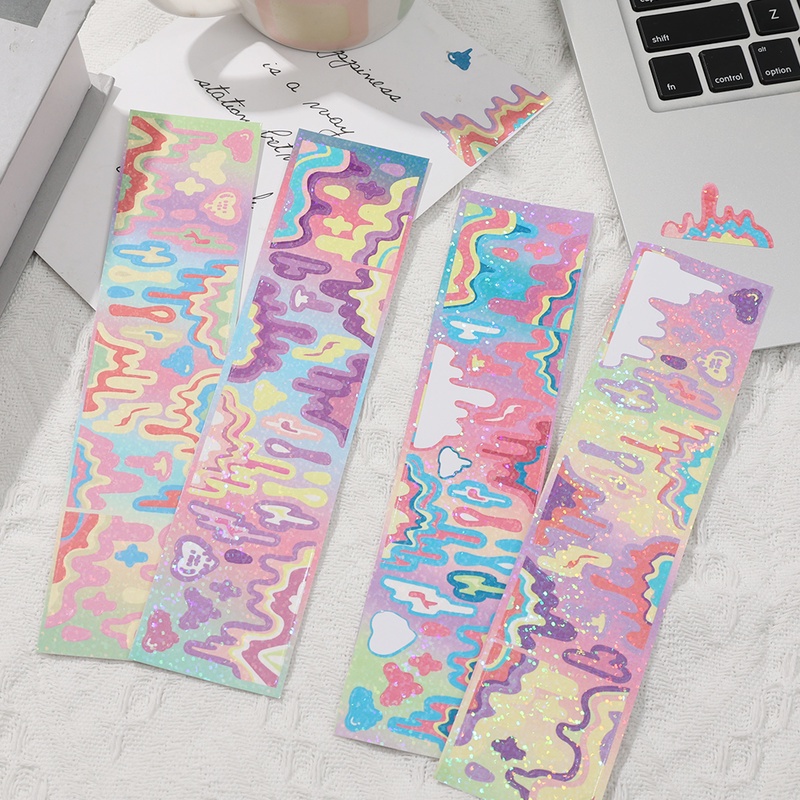 [Harga Grosir](Grosir) Stiker Laser Warna-Warni Untuk Dekorasi/Hot Sale