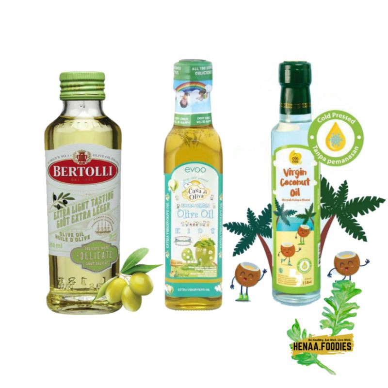 

EVOO Casa di Oliva Oil KIDS 250ml / VCO Kids /minyak kelapa / Minyak Zaitun / MPASI HF