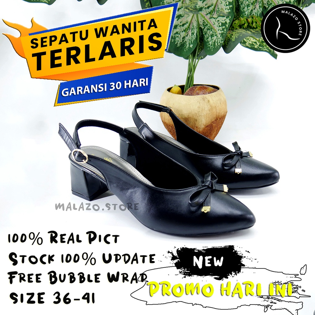 sepatu branded  hak heels tahu tali pita depan gaya wanita remaja cewek dewasa  terbaru ori premium
