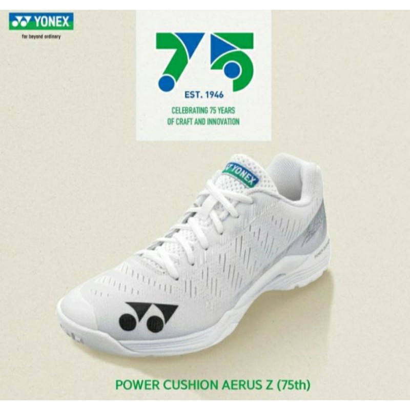 SEPATU YONEX AERUS Z WHITE SPECIAL LIMITED EDITION 75TH ANNIVERSARY ORIGINAL