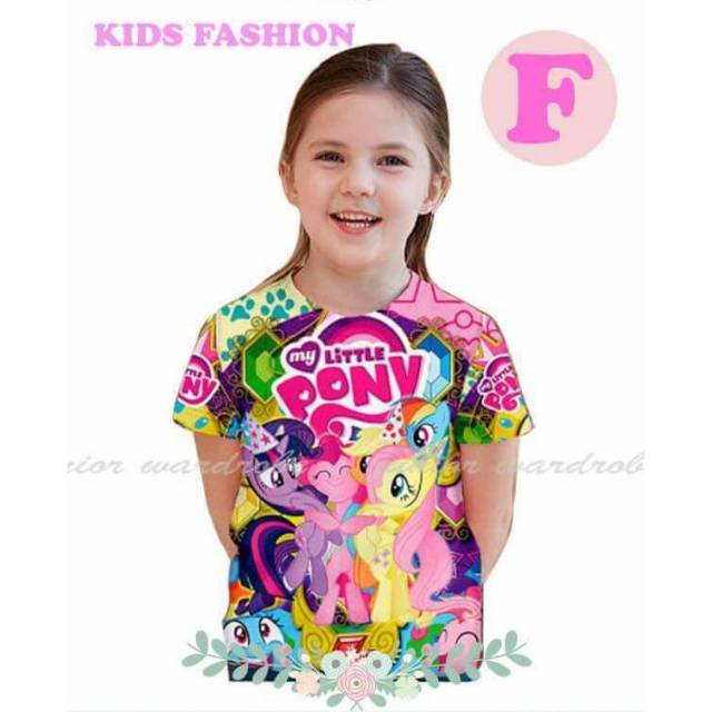 Baju anak perempuan import Pony tee