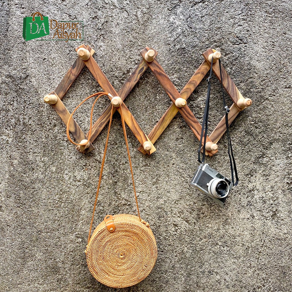 Kapstok Baju Korea / Gantungan Baju Ala Drakor KAYU SONOKELING, Unik Model Jadul Kuat Dan Tebal