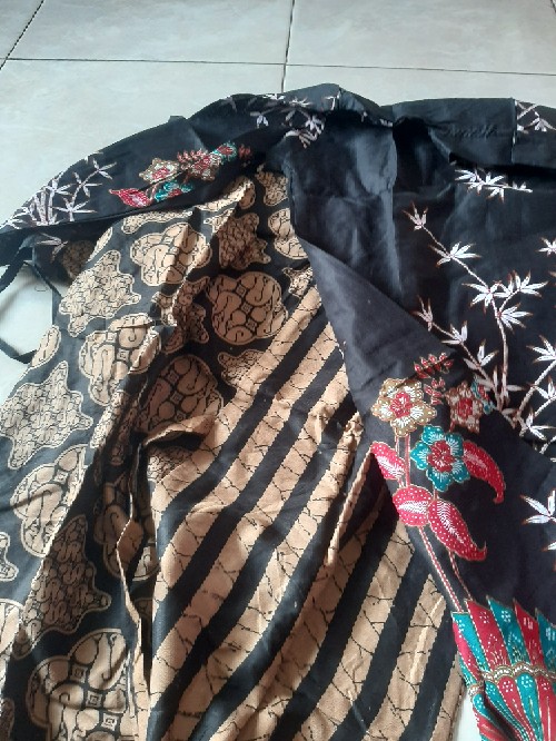 M-l-xl-xxl Batik Tunik Wanita Asj Sa Hrb026 Kenongo Pekalongan Sogan Tulis