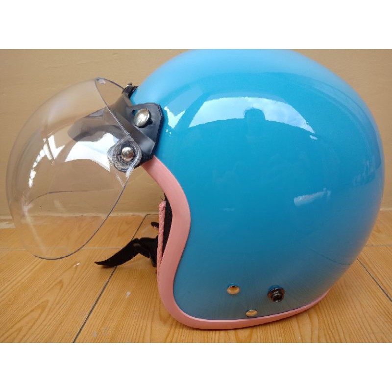 PRELOVED HELM BOGO CAMELIA PASTEL DEWASA KACA CEMBUNG BENING