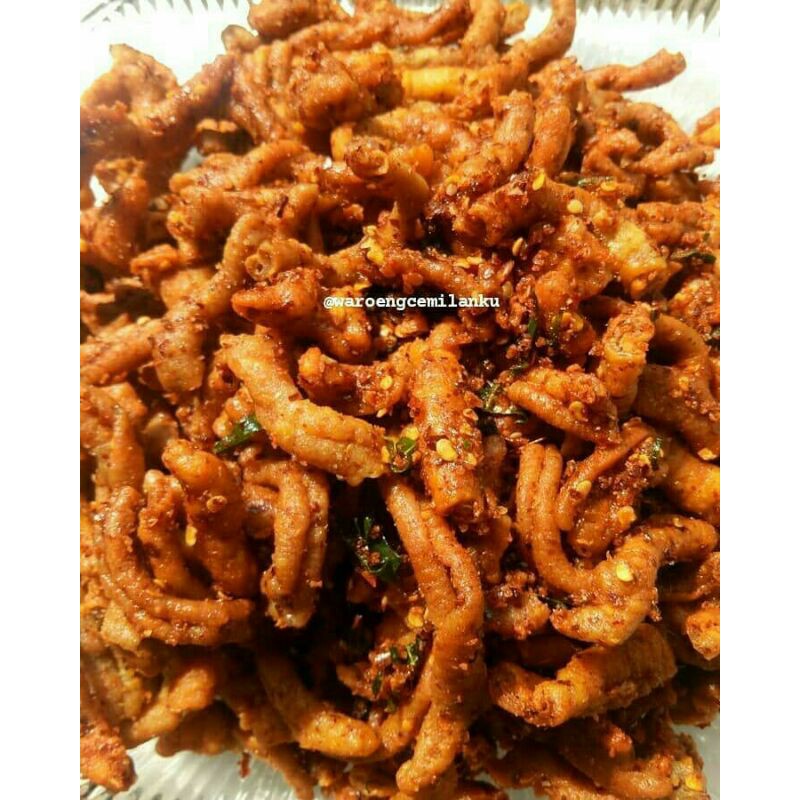 

Kripsus Renyah 100gram / Usus Crispy / Usus Cikruh Pedas