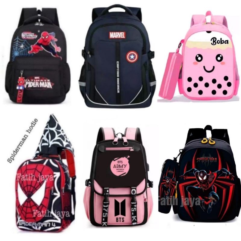 Tas anak laki- tas anak spiderman- tas anak murah- tas ransel anak - tas anak SD -tas anak Boba - ransel sekolah anak