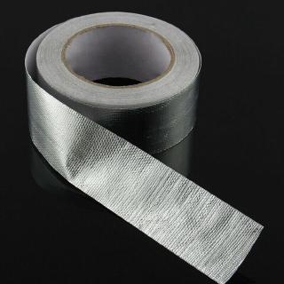 Isolasi Knalpot 25M Bahan Aluminium Foil Warna Silver