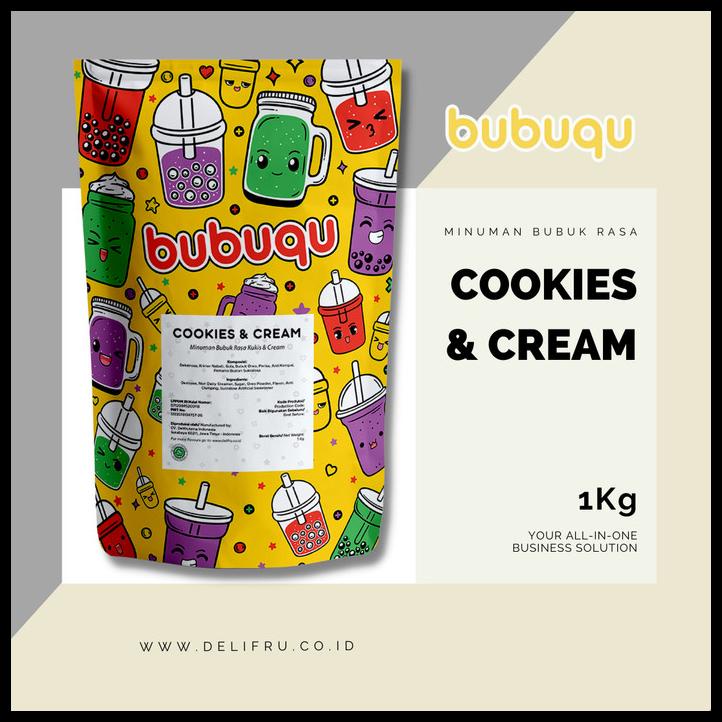

Powder Drink Cookies & Cream Bubuqu - Bubuk Minuman Kue & Krim