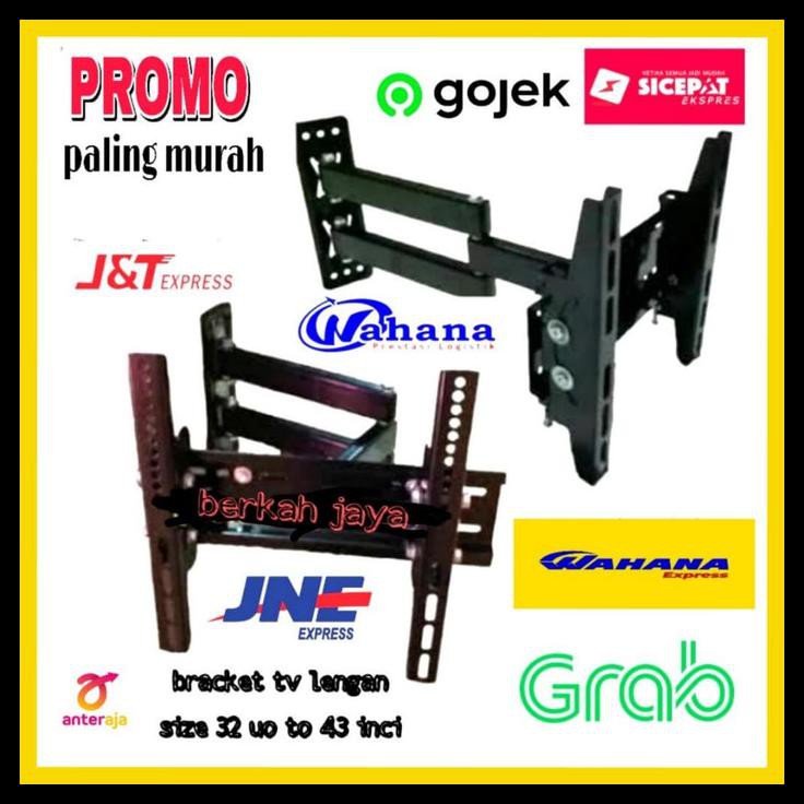 Bracket Tv Lengan Belalai 24 32 - 43 Inci Besi Tebal Cuci Gudang Kode 207