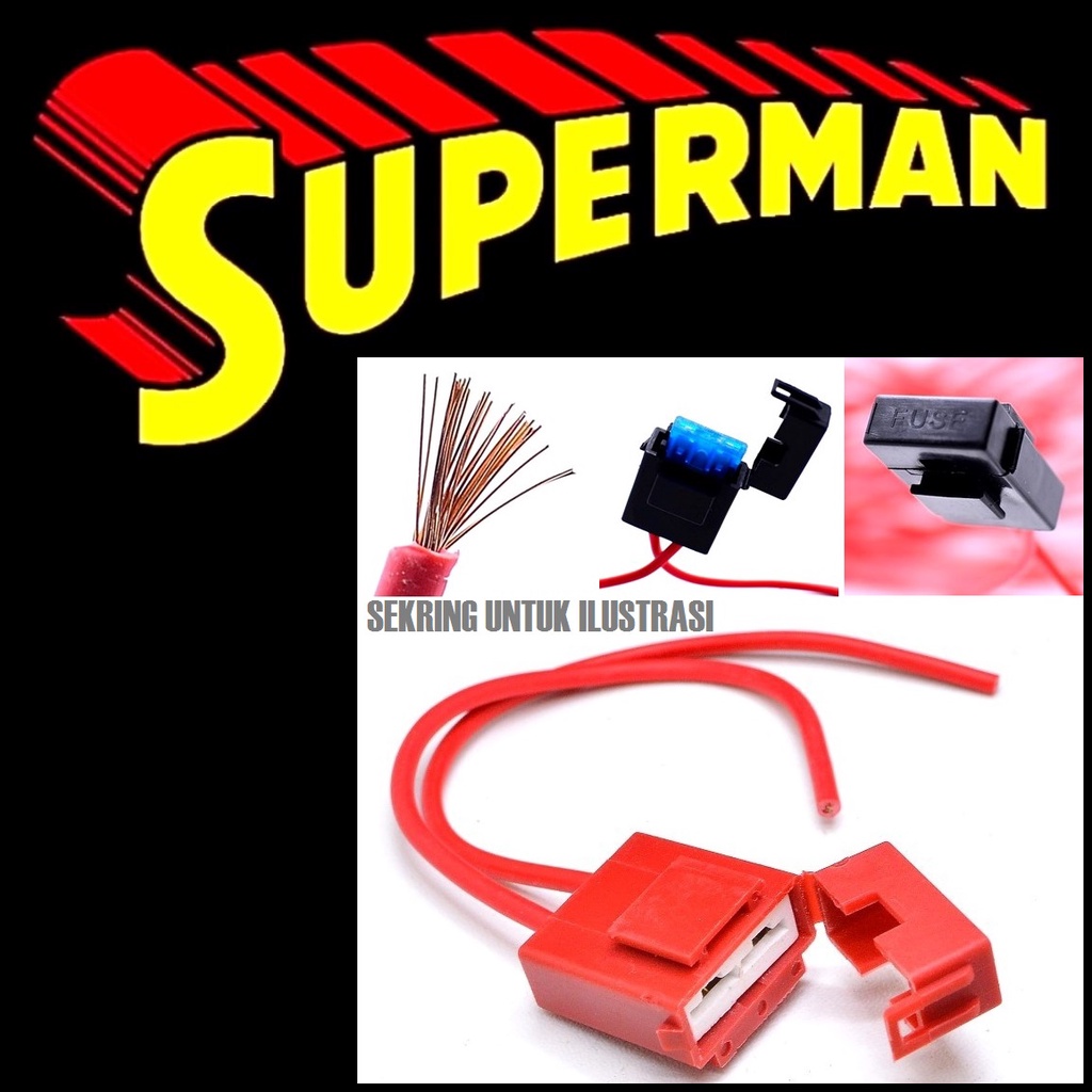 RUMAH SEKRING TANCAP BESAR dudukan holder sikring tancep kotak fuse motor mobil universal supra x 12