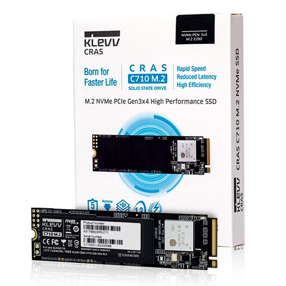 KLEVV SSD CRAS C710 256GB M.2 2280 NVMe PCl Gen3 x4 - K256GM2SP0-C71 - R1950MB/s W1250MB/s