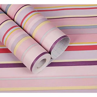 Wallpaper Sticker Garis Rainbow WPS115 Pelangi Wallpaper 