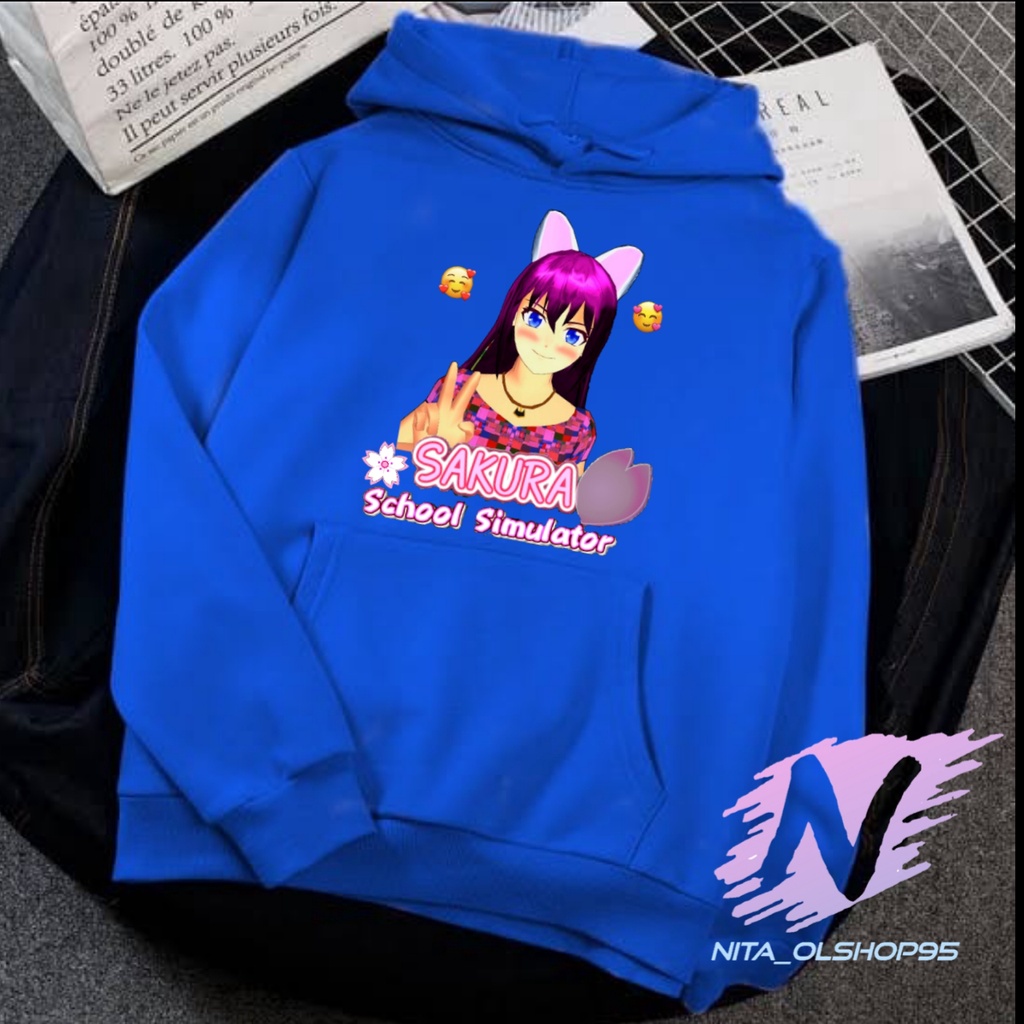 SWETER SAKURA SCHOOL SIMULATOR TERBARU HOODIE ANAK SAKURA TERLARIS