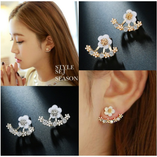 Anting Rumbai Kekinian Hias Mutiara Berlian Imitasi Gaya Korea Untuk Wanita/anting korea pita / elegant earings/ anting korea mewah/ anting tusuk/ anting wanita