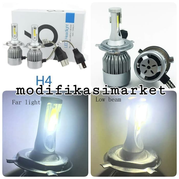 LAMPU C6 LED 36W COB MOBIL SOCKET H4