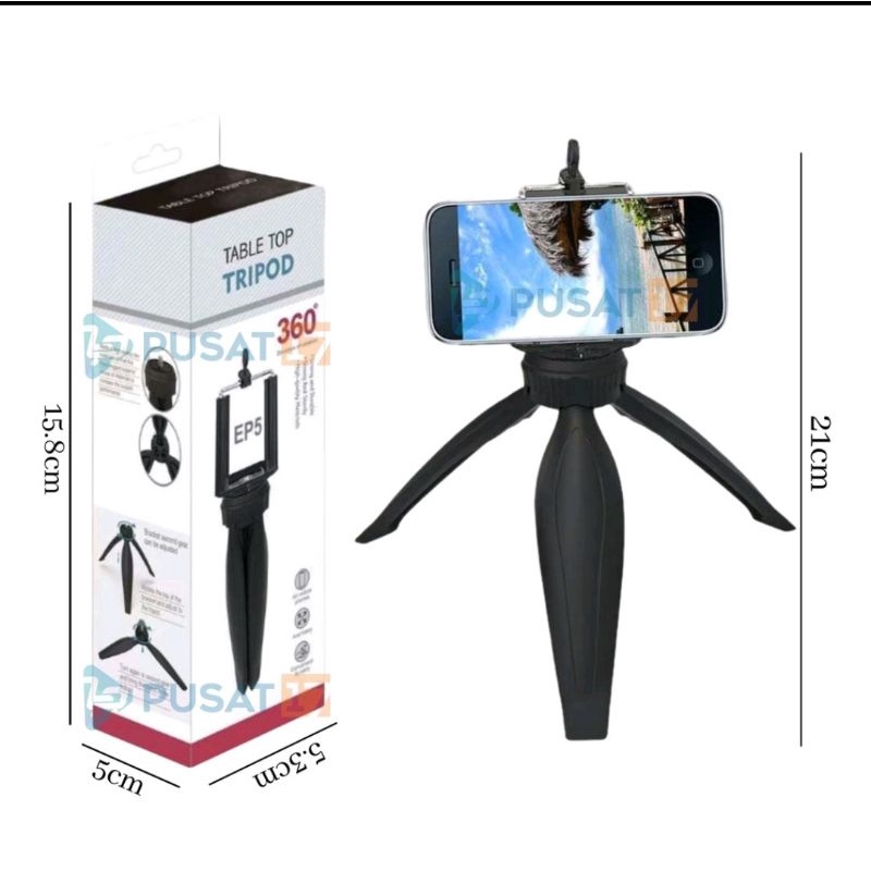 STAND HP PHONE HOLDER STABILITAS 360 DERAJAT UNIVERSAL TRIPOD HANPHONE ADJUSTABLE