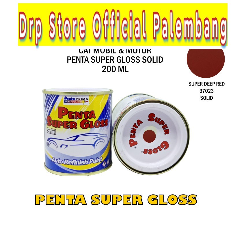 CAT PENTA SUPER DEEP RED 37023 200cc - cat penta merah darah - cat penta merah maroon - cat mobil SUMATERA/JAWA ONLY