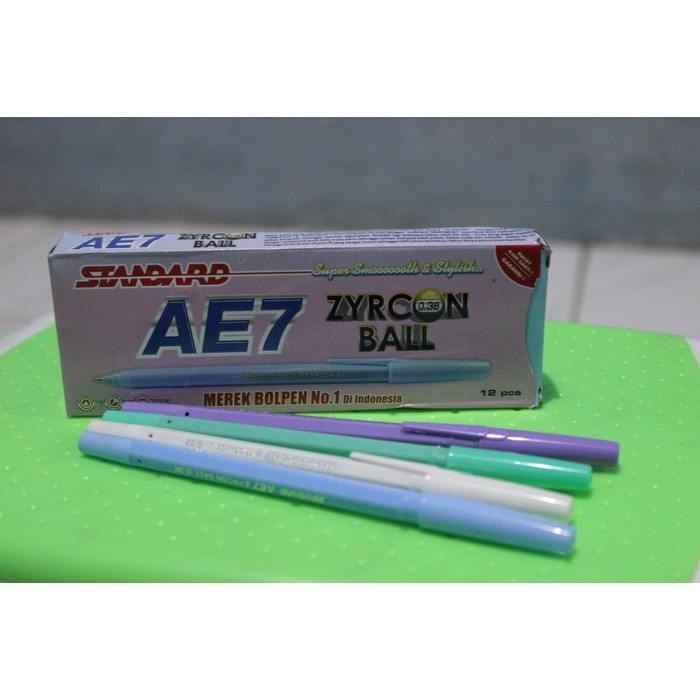 

pulpen pena pul pen standart standar ae7 zycron ball BLUE BIRU