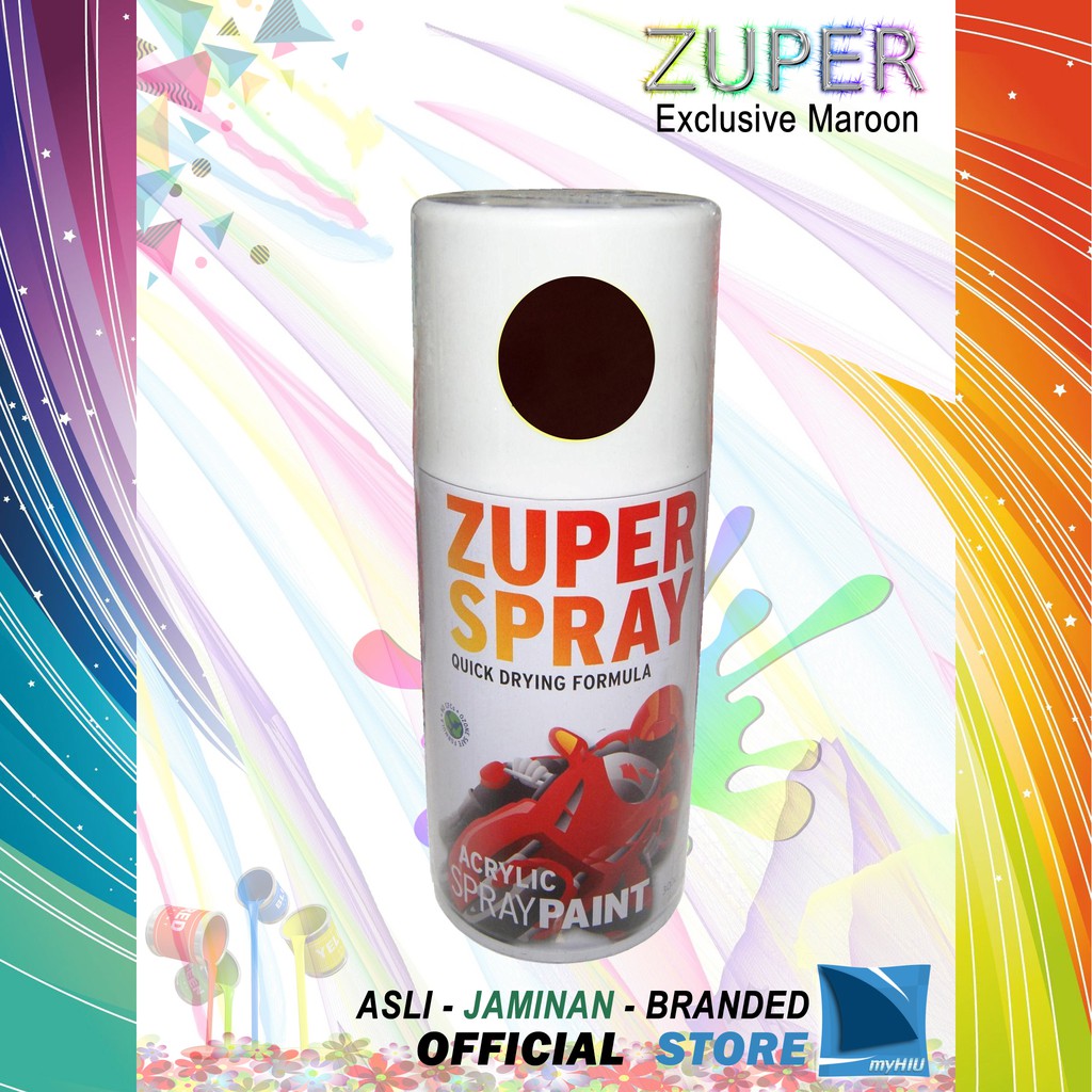 Cat Semprot Warna Merah Tua Marun 300cc / Exclusive Maroon Spray Paint ZUPER