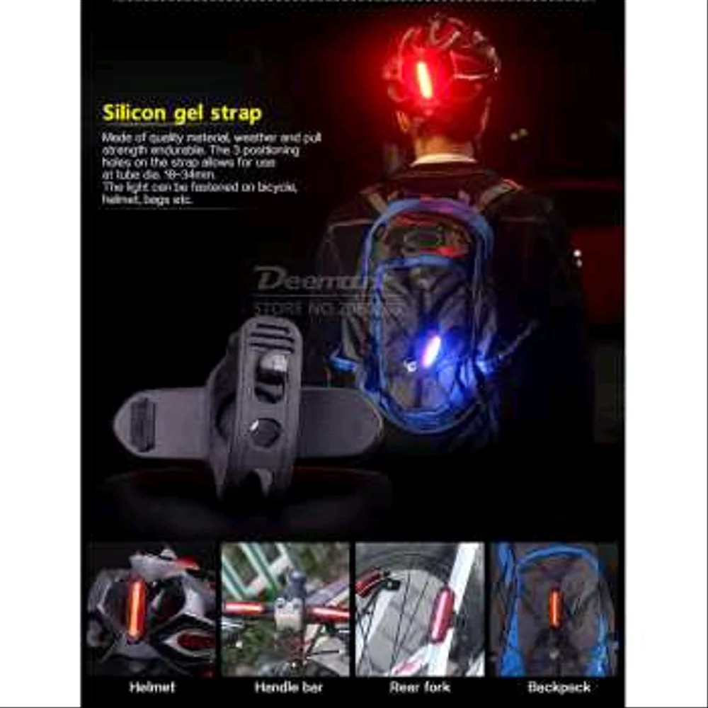 Deemount Lampu Sepeda LED Taillight 120 Lumens  Sepeda MTB - SELI