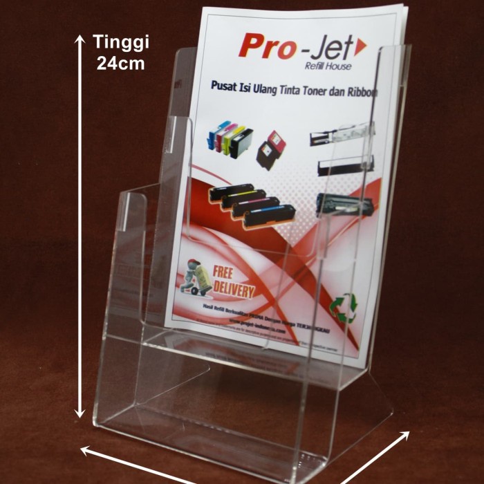 

Promo Acrylic tempat brosur kotak A5 2 Susun