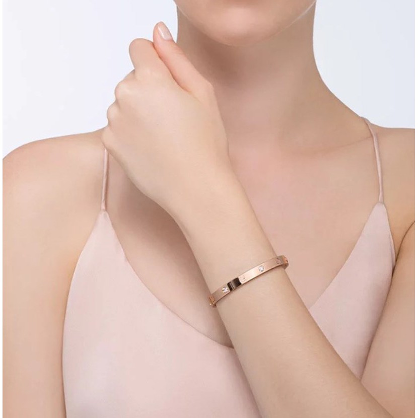 Gelang Tangan SKRUP DIAMOND Lapis Emas Korea Eropa Fashion Bangle Bracelet Model 2X POLISH!!