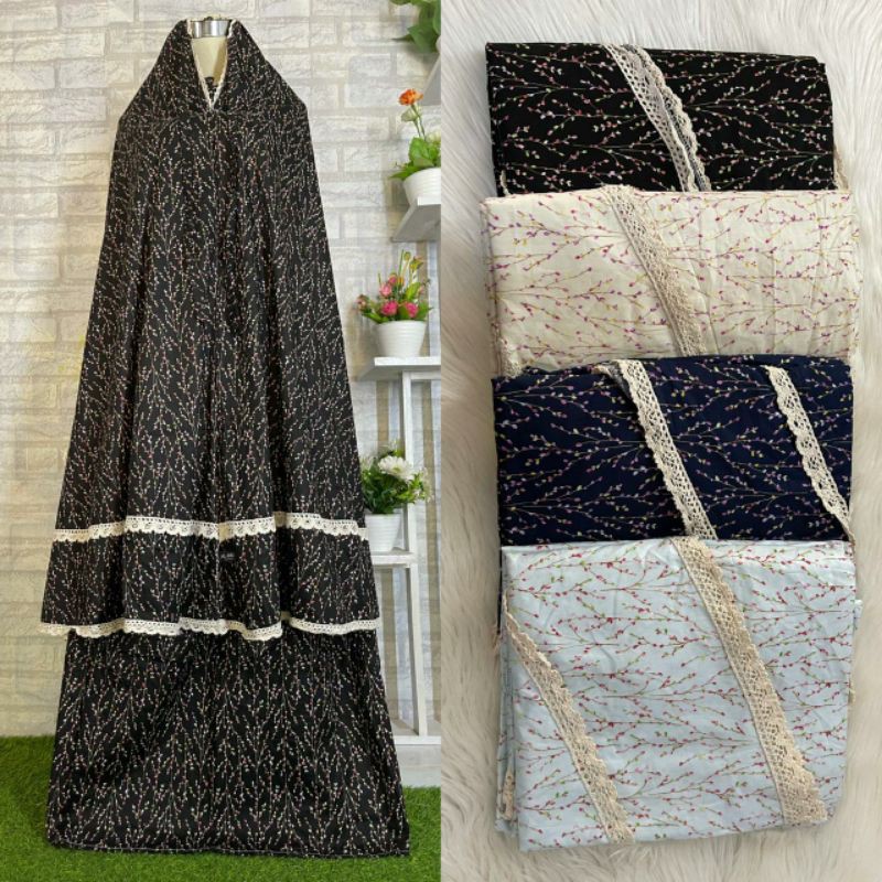 MUKENA RENDA SUSUN Matt Katun Jepang ORI