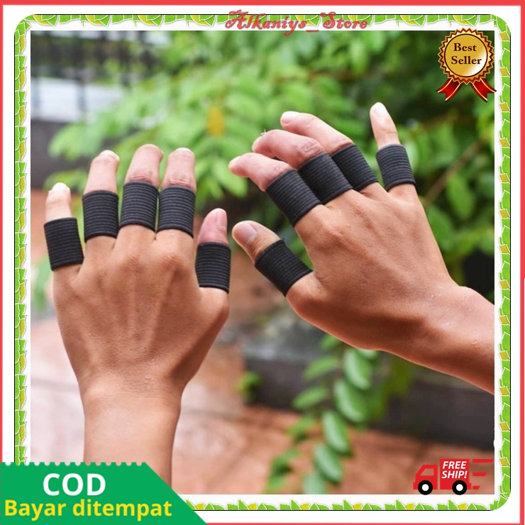 Deker Jari Tangan Voli Pendek Finger Support Telaisi 0709 Untuk 10 Jari Alat Olahraga Dekker Jempol 