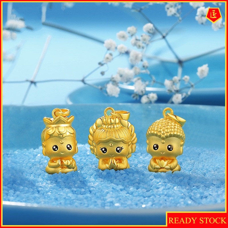 [Ready Stock]Fashion Gold Plated Zodiac Buddha Pendant Necklace