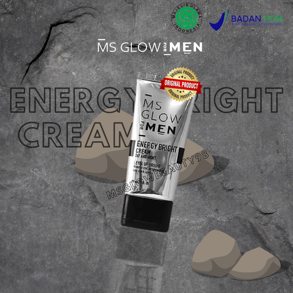 Jual Ms Glow Men Energy Bright Cream Cream Ms Glow Men Original