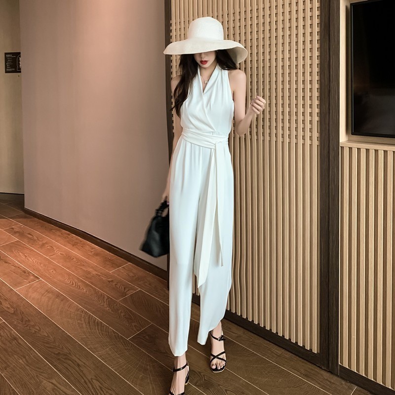 𝐑𝐄𝐀𝐃𝐘 𝐒𝐓𝐎𝐂𝐊 𝐒𝐀𝐅 - JANICE silk jumpsuit woman premium / casual playsuit / korean summer set / beachwe