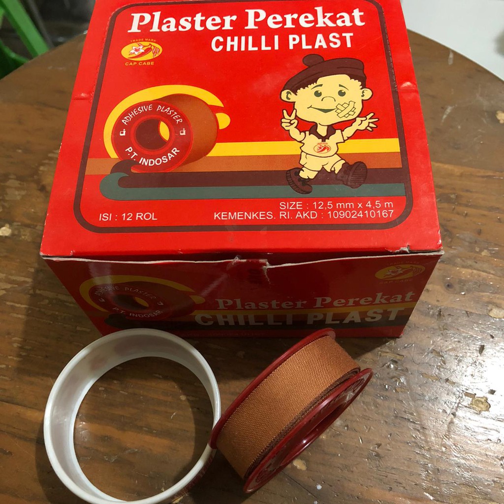 CHILLI PLAST Plester Perekat 12,5 mm x 4,5 m l Plaster Coklat