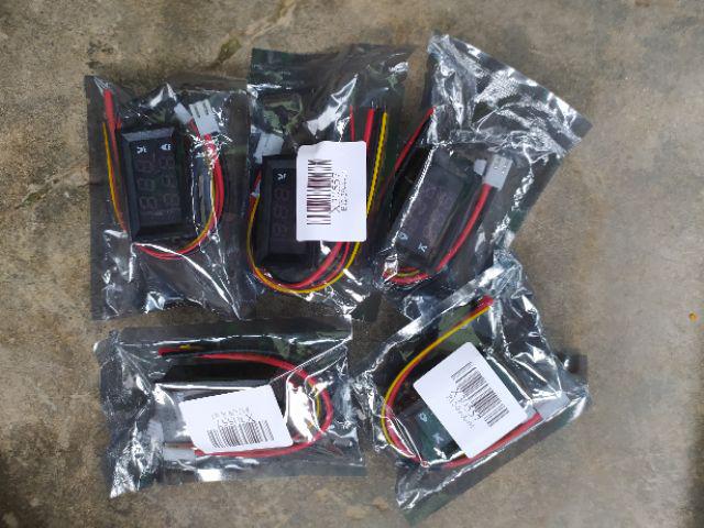 Dc 100v 50a Ganda Merah Dan Biru Led Ammeter Voltmeter Digital Amp Meter Gauge Tampilan