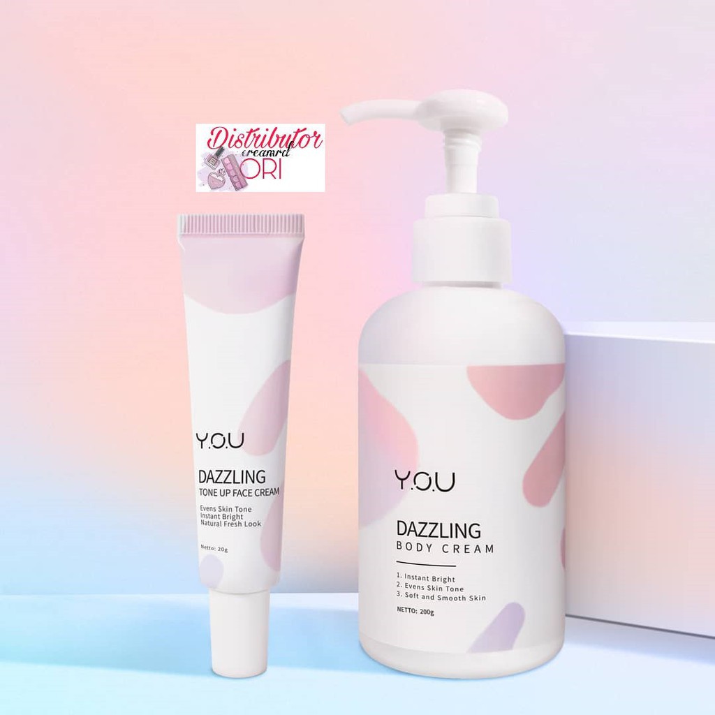 [BPOM] [PAKET] YOU Dazzling Tone Up Body Cream / Tone Up Face Cream / You Lotion/ You cream wajah