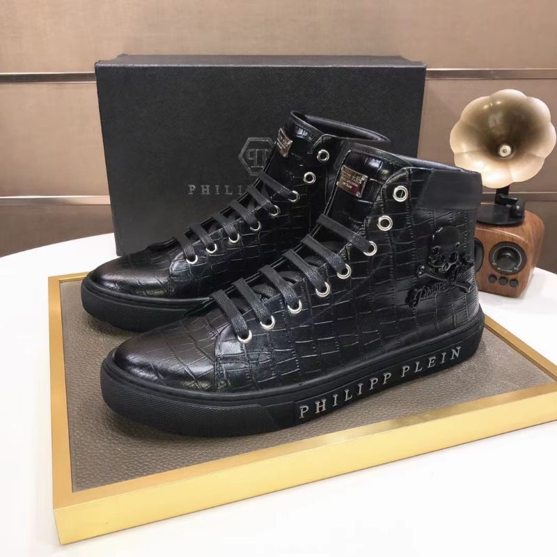 sepatu boots sneaker philipp plein mirror men shoes cowok branded pp top P1SHOES