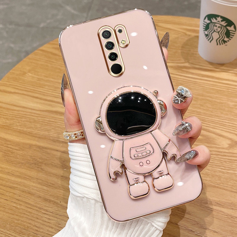 Casing Ponsel Untuk Xiaomi Redmi Note8 2021 Note 8 Pro Note 7 Pro Warna Permen Astronot Stand Deluxe Camera Case