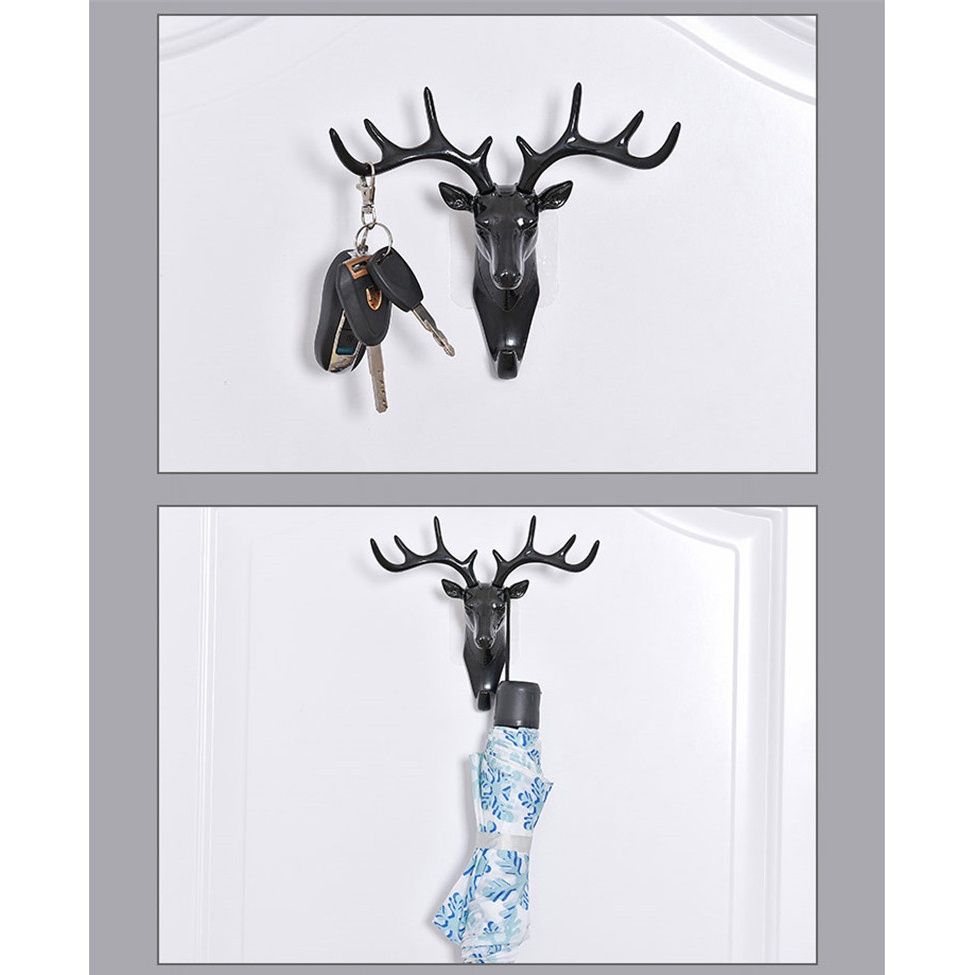 Gantungan Dinding Model Antlers Head - YQX003-2018 - Black