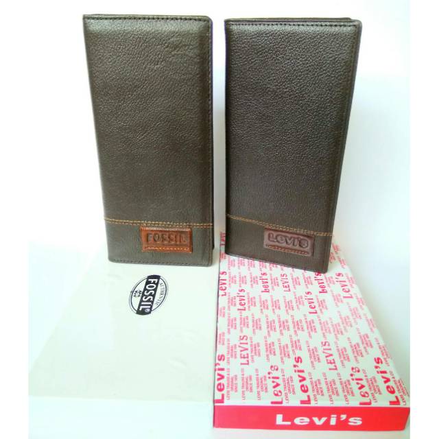Dompet Pria Panjang Kulit Sapi Asli | Dompet Boss Wrangler Levis Levi's - Dompet Kulit Murah