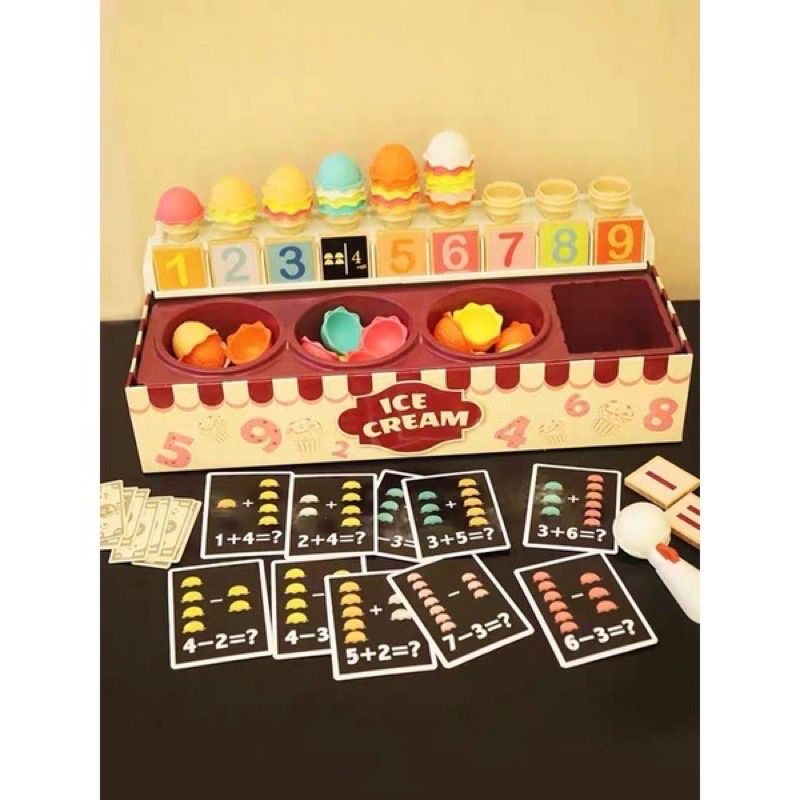 Indokidstoys - TOP Bright Ice Cream - Mainan belajar berhitung