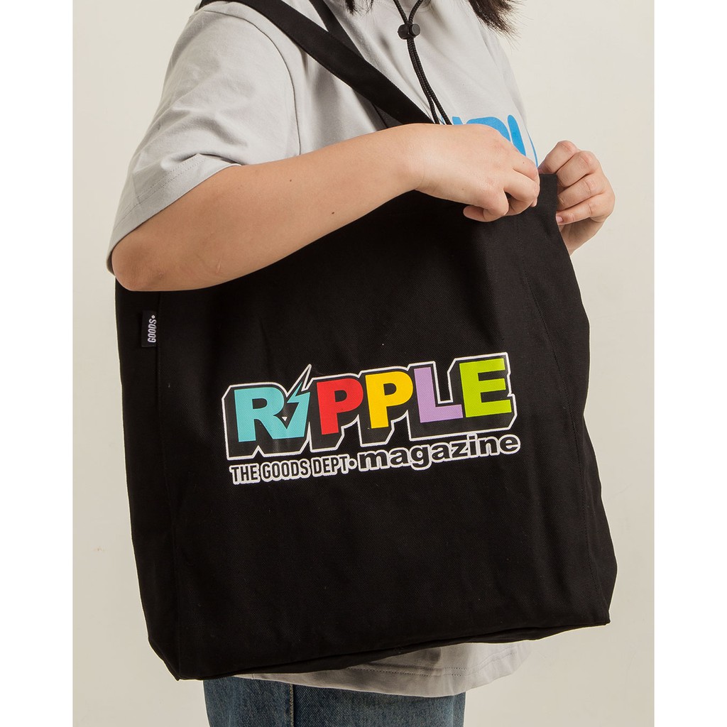 The Goods Dept x Ripple - MULTICOLOR BLACK TOTE BAG