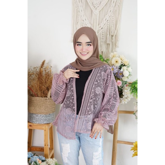 COD OUTER BURKAT PREMIUM LENGAN KERUT / CARDIGAN LENGAN KERUT / CARDIGAN OVER SIZE / ATASA BURKAT PREMIUM