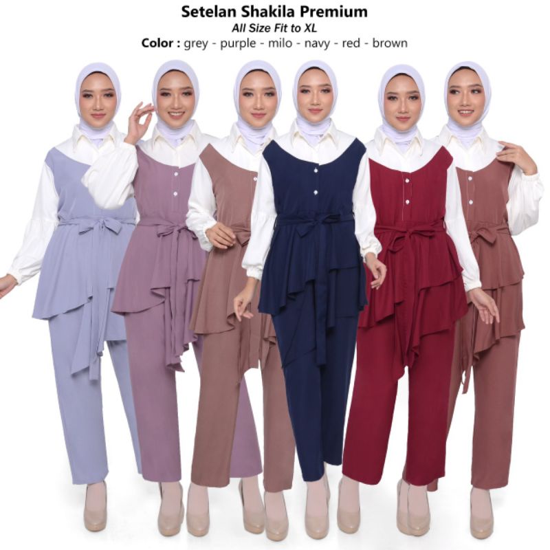 SETELAN WANITA BUSUI FRIENDLY/ ONE SET SHAKILA PREMIUM/ SET WANITA KEKINIAN