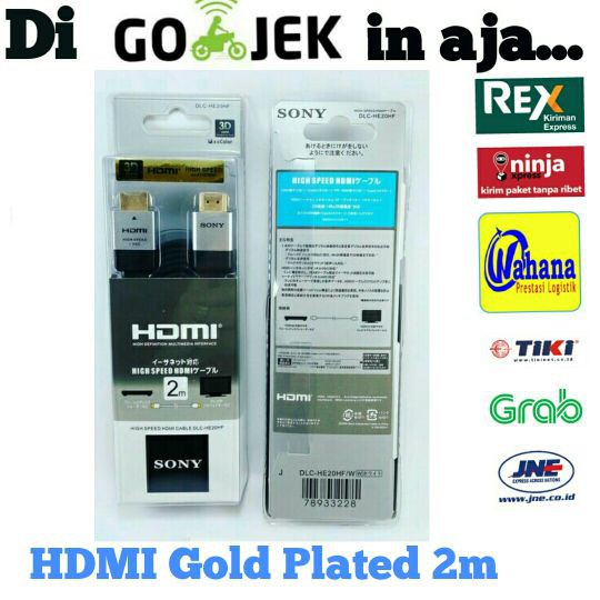 Kabel HDMI Gold Plated 2 Meter