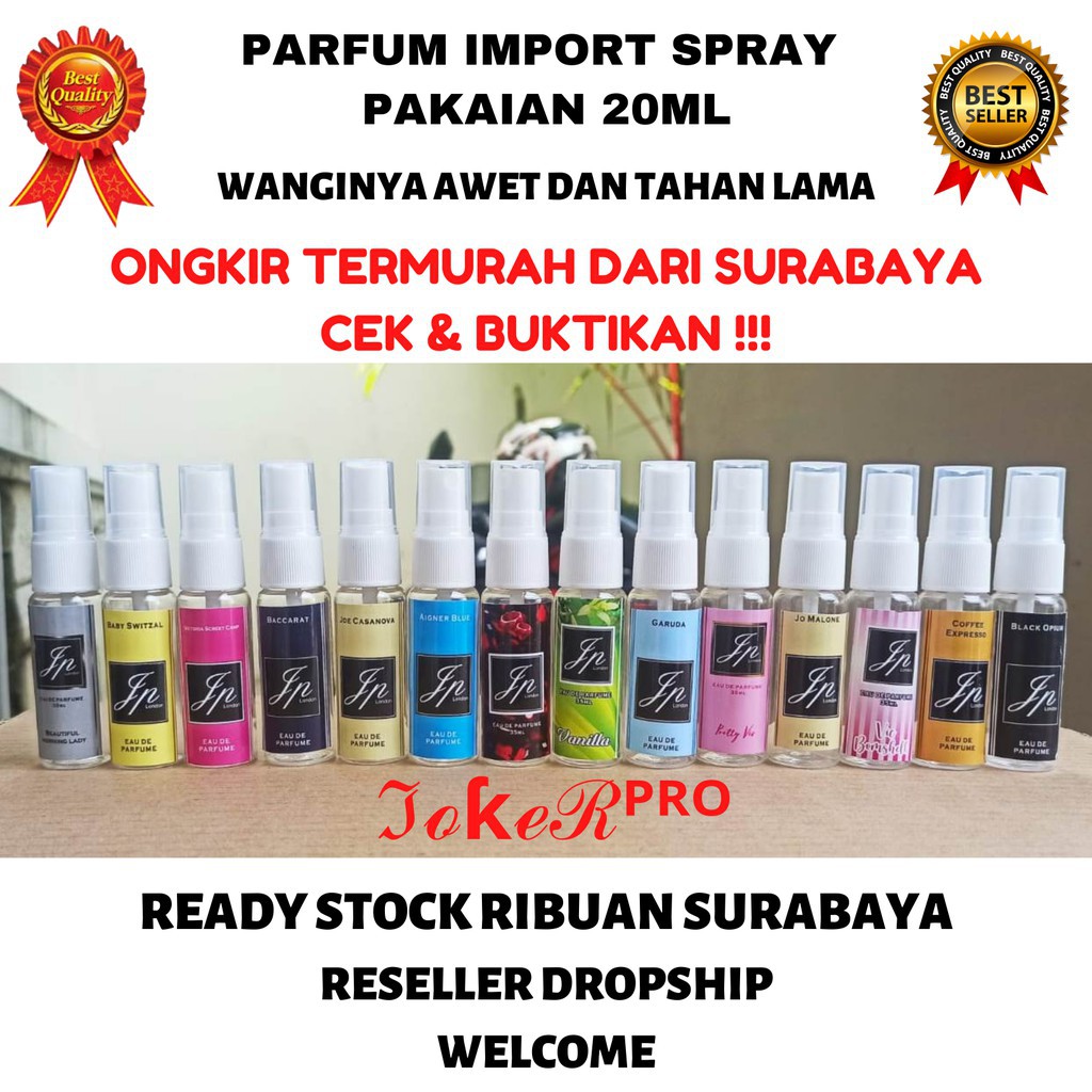 (AWET) PARFUM SPRAY BADAN DAN PAKAIAN 20 ML BUDGET