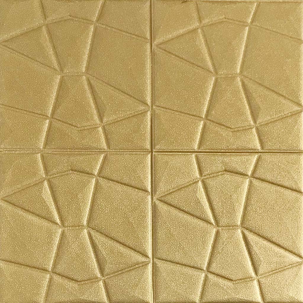 WALLPAPER FOAM 3D STICKER DIAMOND 70CMX70CM WALLPAPER DINDING-GOLD 6MM